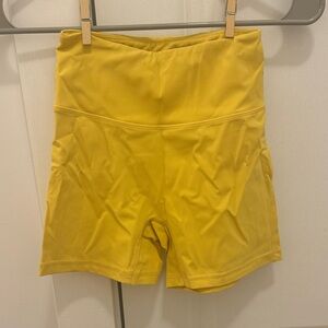 Alphalete Yellow Women's Biker Shorts
